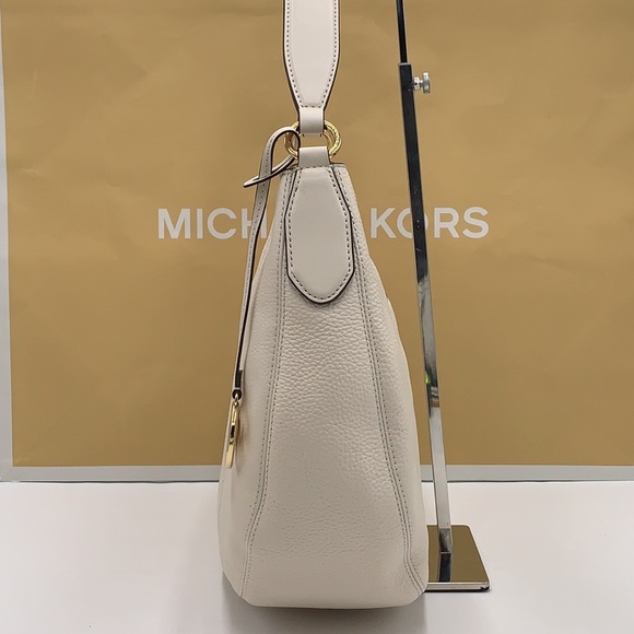 MICHAEL KORS BROOKE LG HOBO SHOULDER BAG LEATHER LT CREAM - Picture 13 of 16